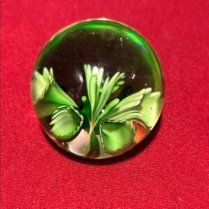 Green Glass Art Sphere